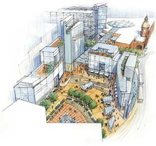 Artist's impression of redevelopment work